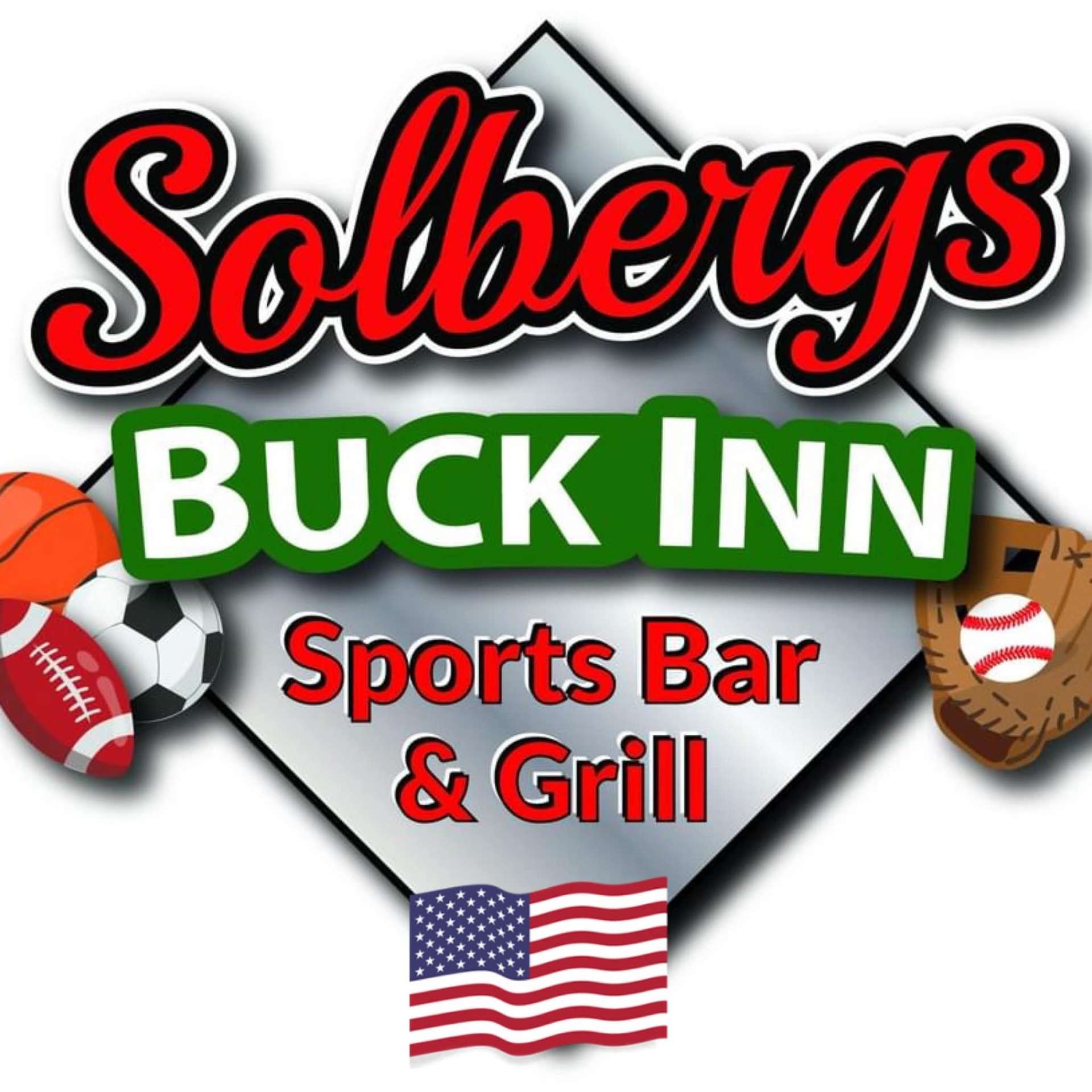 Solberg's Buck Inn Sports Bar & Grill logo — founding partner of the Escanaba Berserkers Rugby Football Club